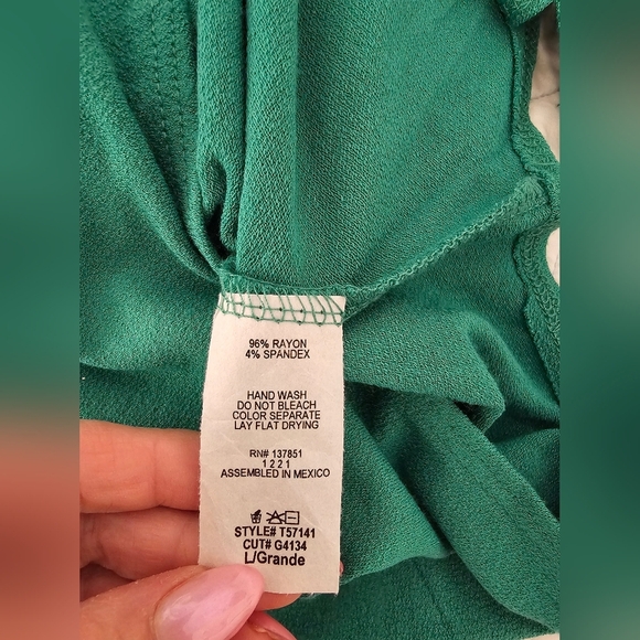 Live In The Moment Teal One-Shoulder Bodysuit Women's Size Large NWT - Picture 2 of 8